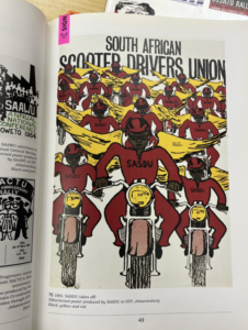 Image 2. South African Scooter Drivers Union, 1984. In Images of Defiance: South African Resistance Posters in the 1980s. Capetown, 2025.