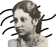 Sunayani Devi, artist from India. Image from VisibleWikiWomen on Wikimedia Commons.